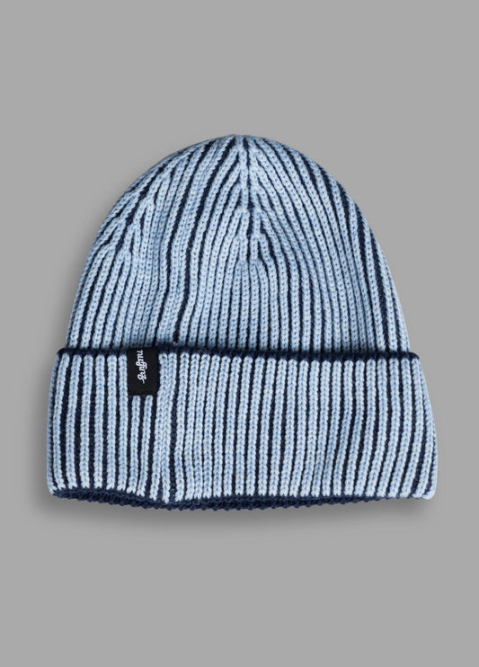 BLUE MERINO COTTON BEANIE