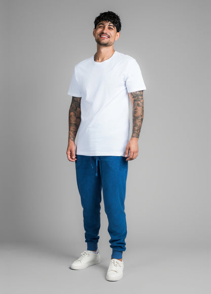 NAVY PEONY TOWEL PANTS