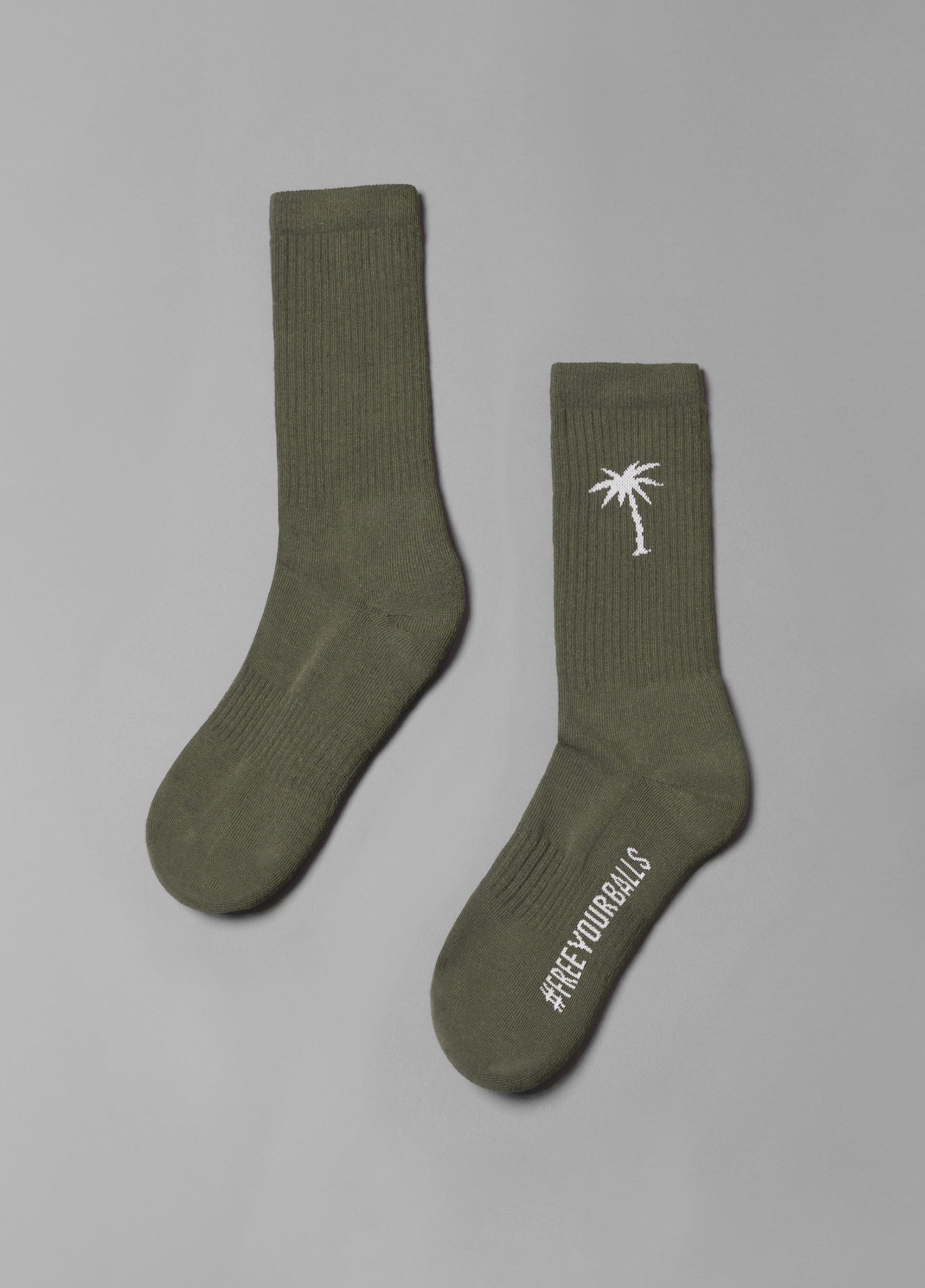 OLIVE PALM SOCKS