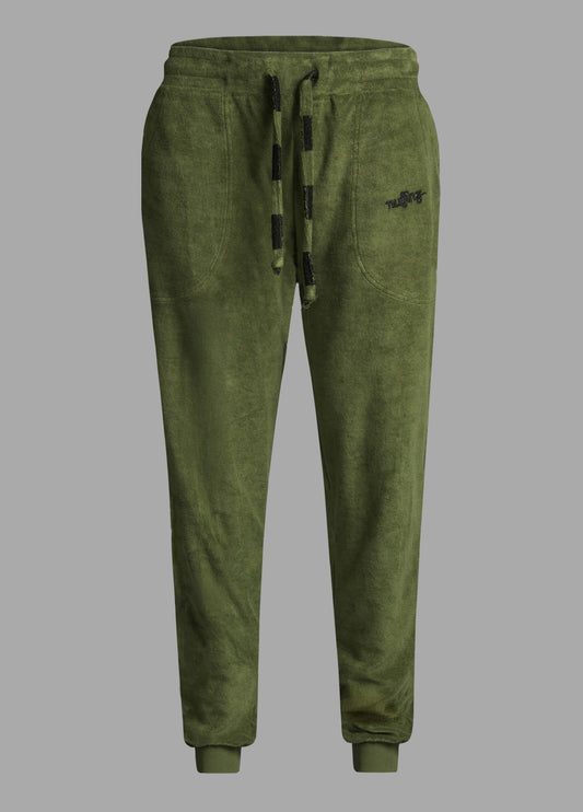RIFFLE GREEN TOWEL PANTS