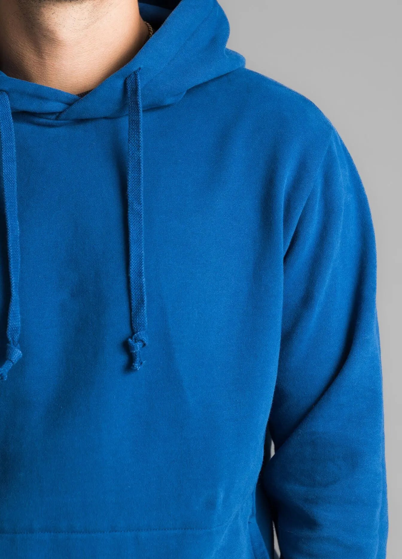 NAVY PEONY SOLID HOODIE