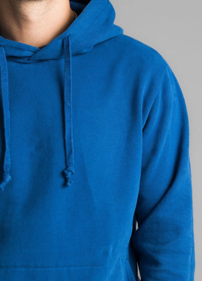 NAVY PEONY SOLID HOODIE