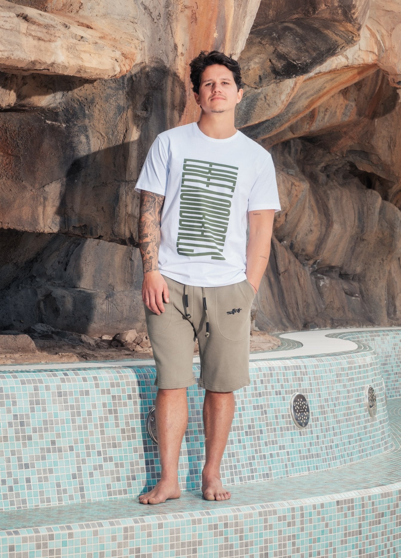SMOKEY OLIVE SOLID SHORTS