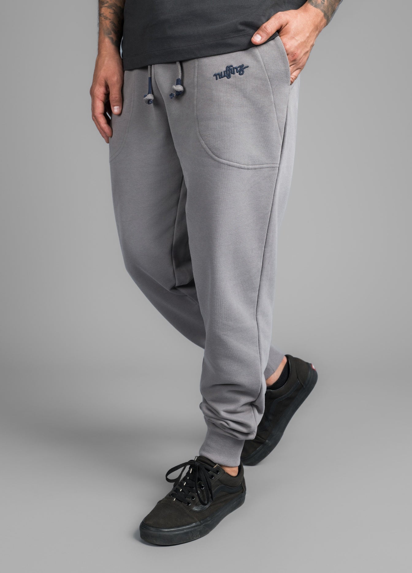STEEL GREY SOLID PANTS