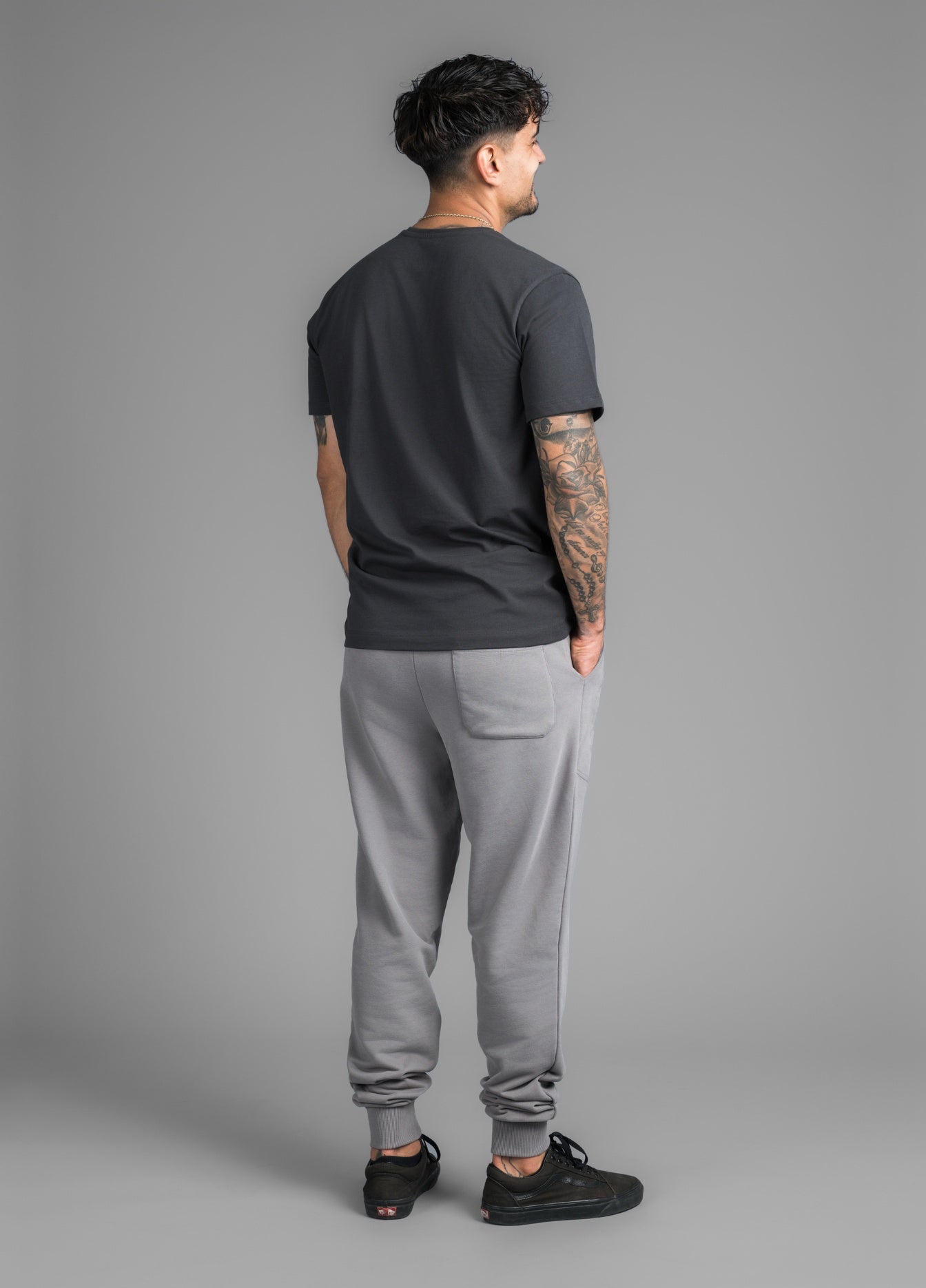 STEEL GREY SOLID PANTS