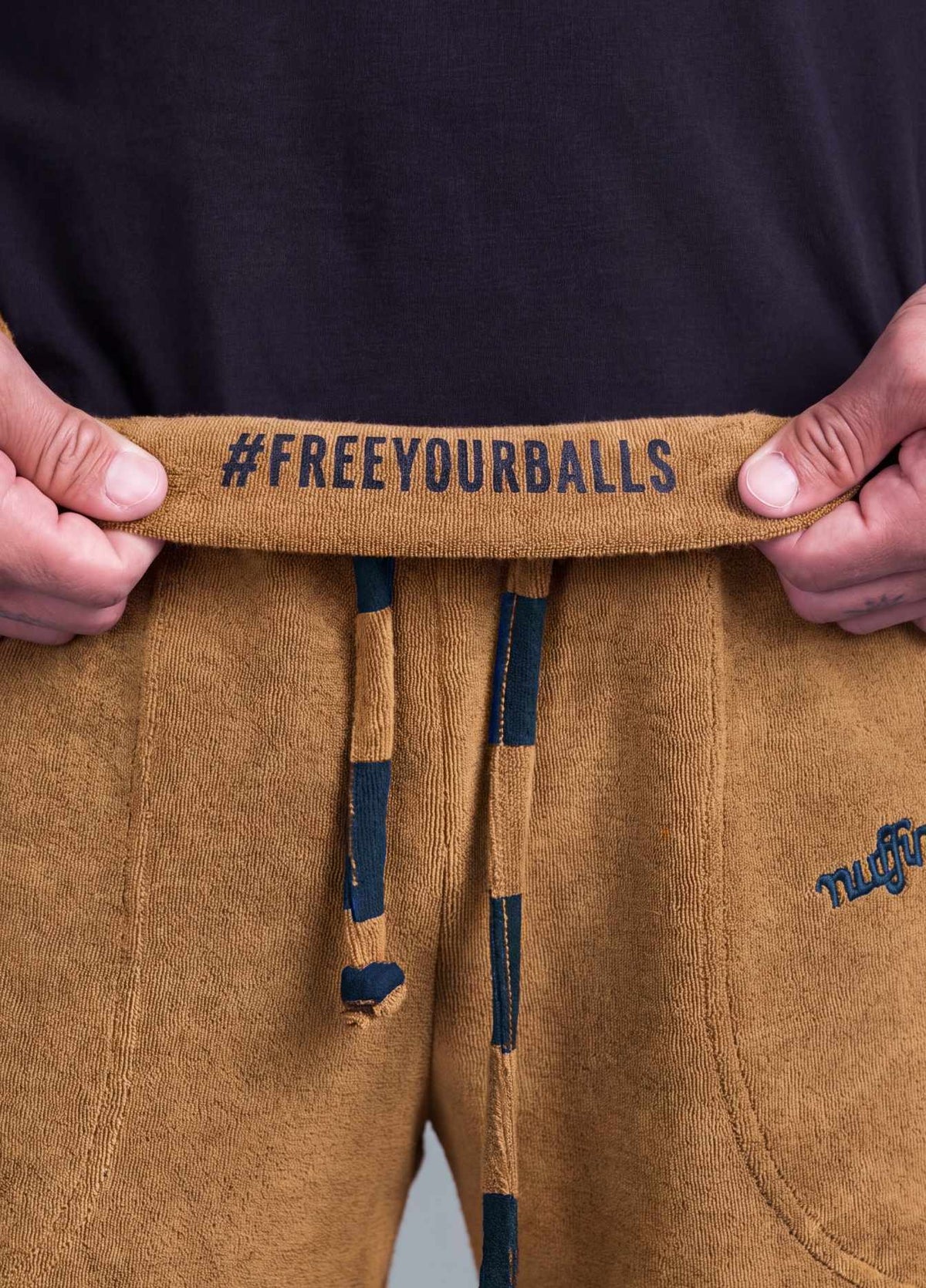 TOBACCO BROWN TOWEL PANTS
