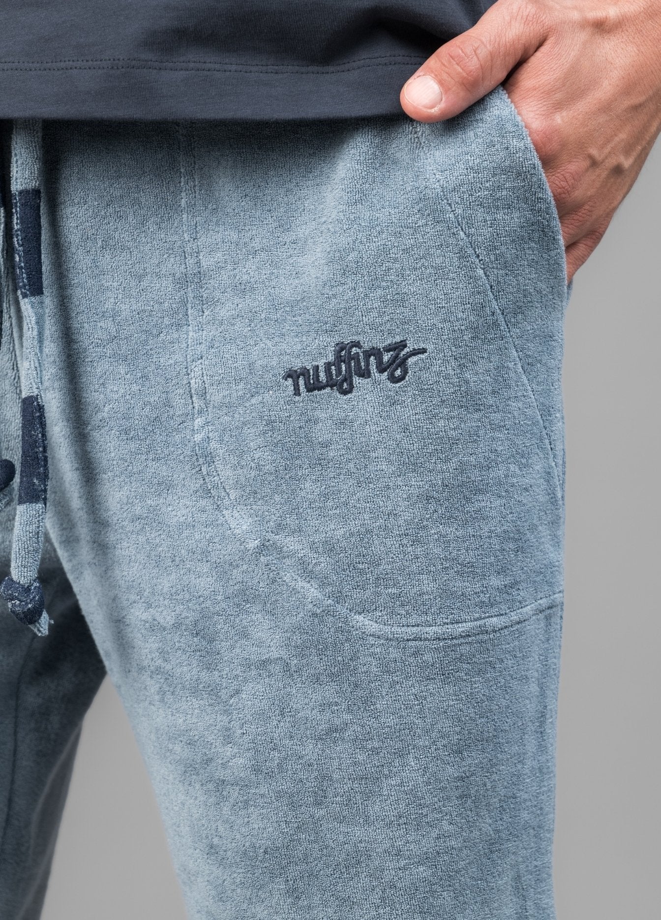 MIRAGE BLUE TOWEL SHORTS